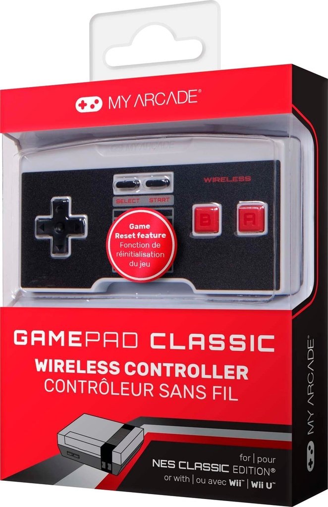 MY ARCADE GAMEPAD CLASSIC WIRELESS CONTROLLER FOR NES/WII/WI
